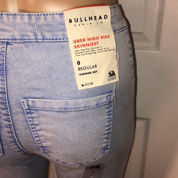 Bullhead "Uber High Rise" Skinniest" Jeans. NWT. 0 - Picture 7 of 13